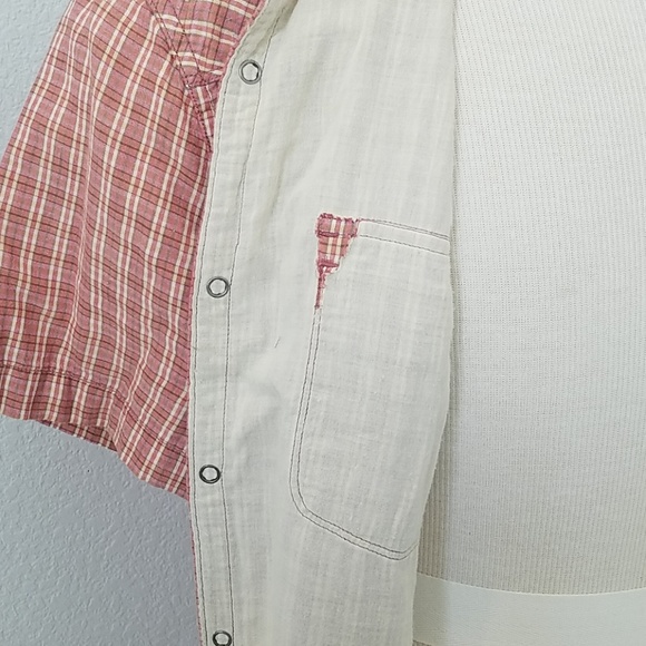 Lucky Brand Mens Plaid Short Sleeve Shirt Large - Picture 4 of 5